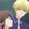 Yuki Sohma looks gently at Tohru Honda in Fruits Basket (2019), a heartwarming romance and drama anime.